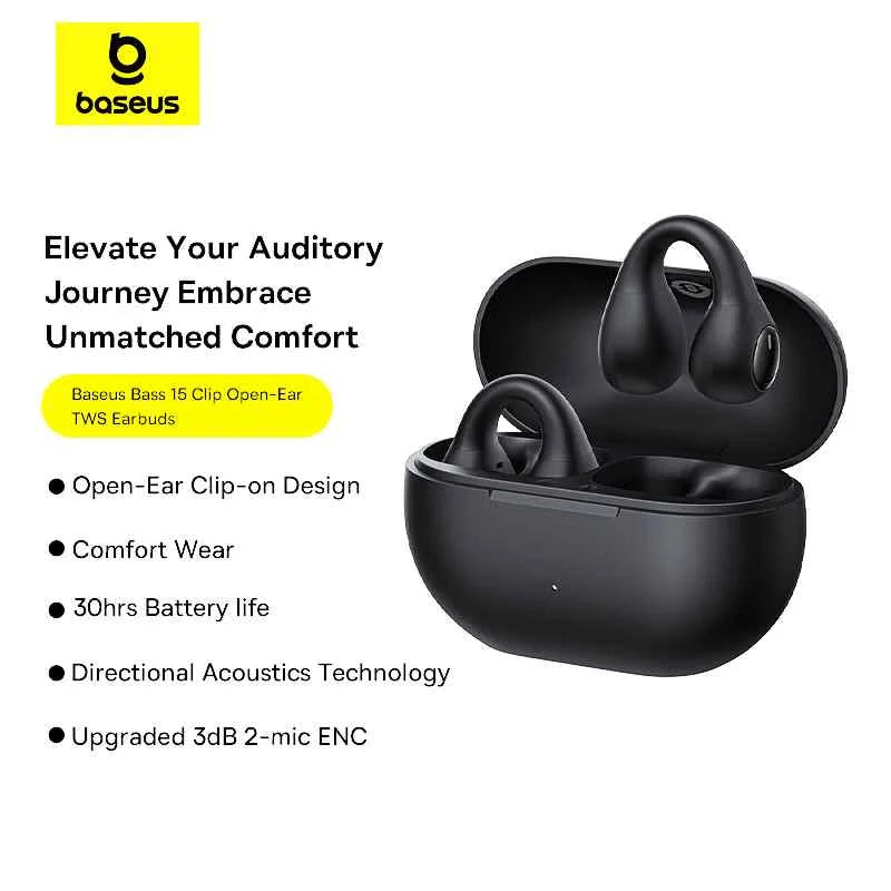 Baseus Bass 15 Clip Open-Ear TWS Earbuds