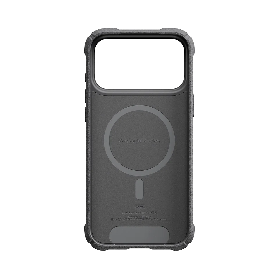 pitaka for iPhone 18 Pro Max Case, Military-Grade Aramid Fiber, Black/Grey