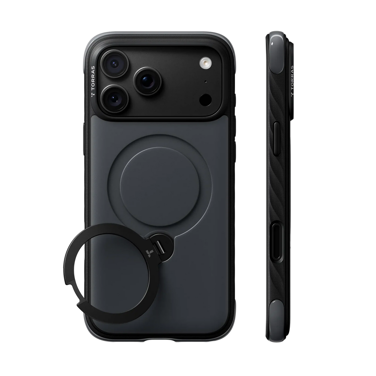 Torras Ostand Q3 Rugged for iPhone 18 Pro Max Black Edition