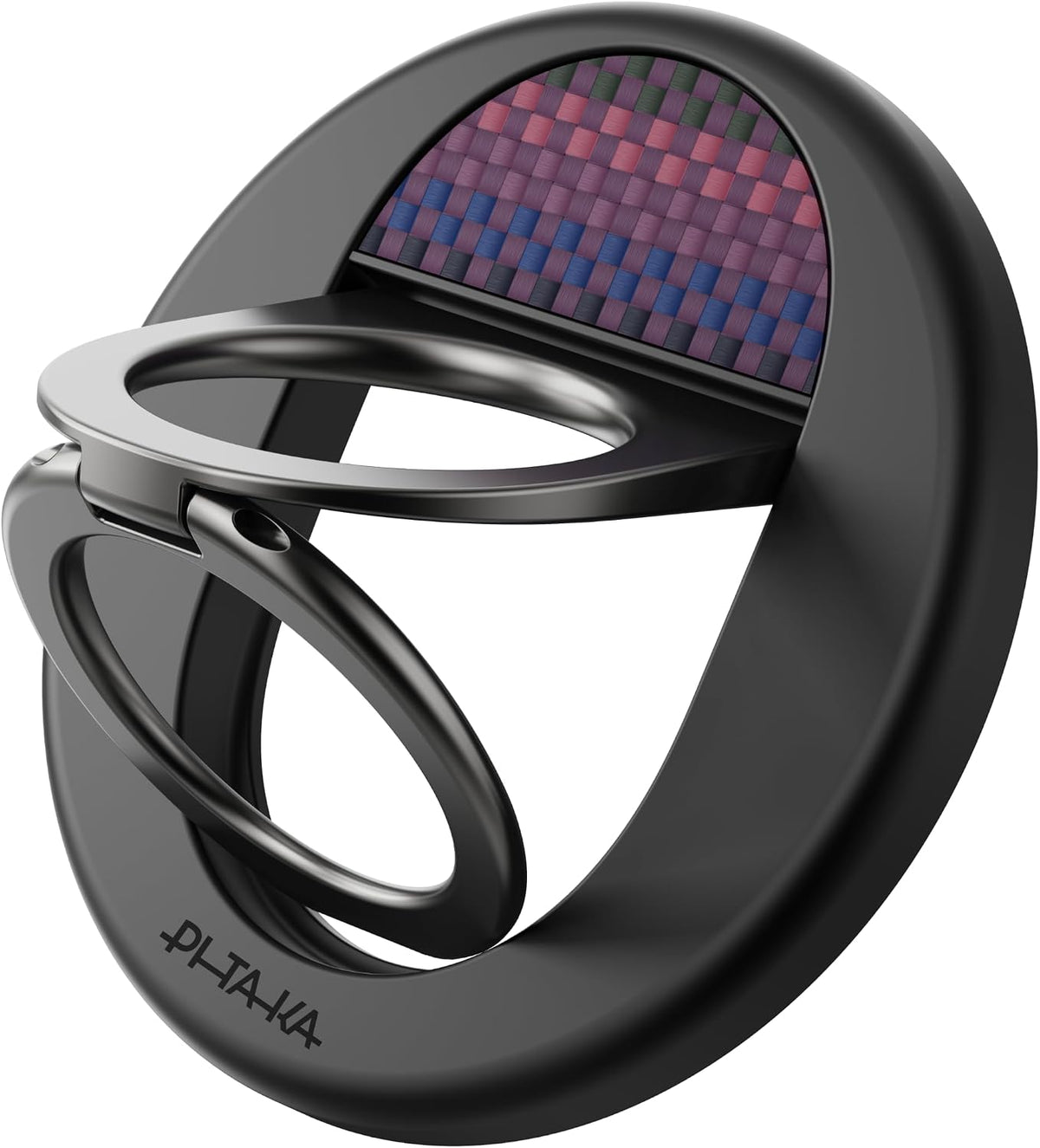 PITAKA MagSafe Phone Grip 360 Degree Rotation Magnetic Phone Ring, Midnight