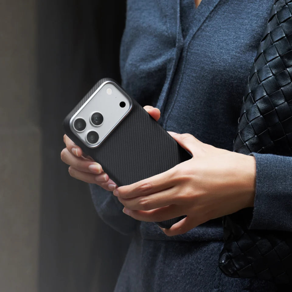 Pitaka for iPhone 18 Pro Max Case 6.9", Caseless Feeling, Black Grey(Twill)
