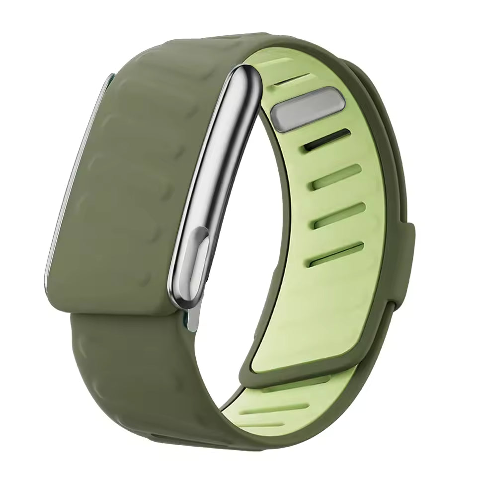 WHOOP 5.0 Silicone Sport Band – Adjustable Comfort Strap (Olive Green)