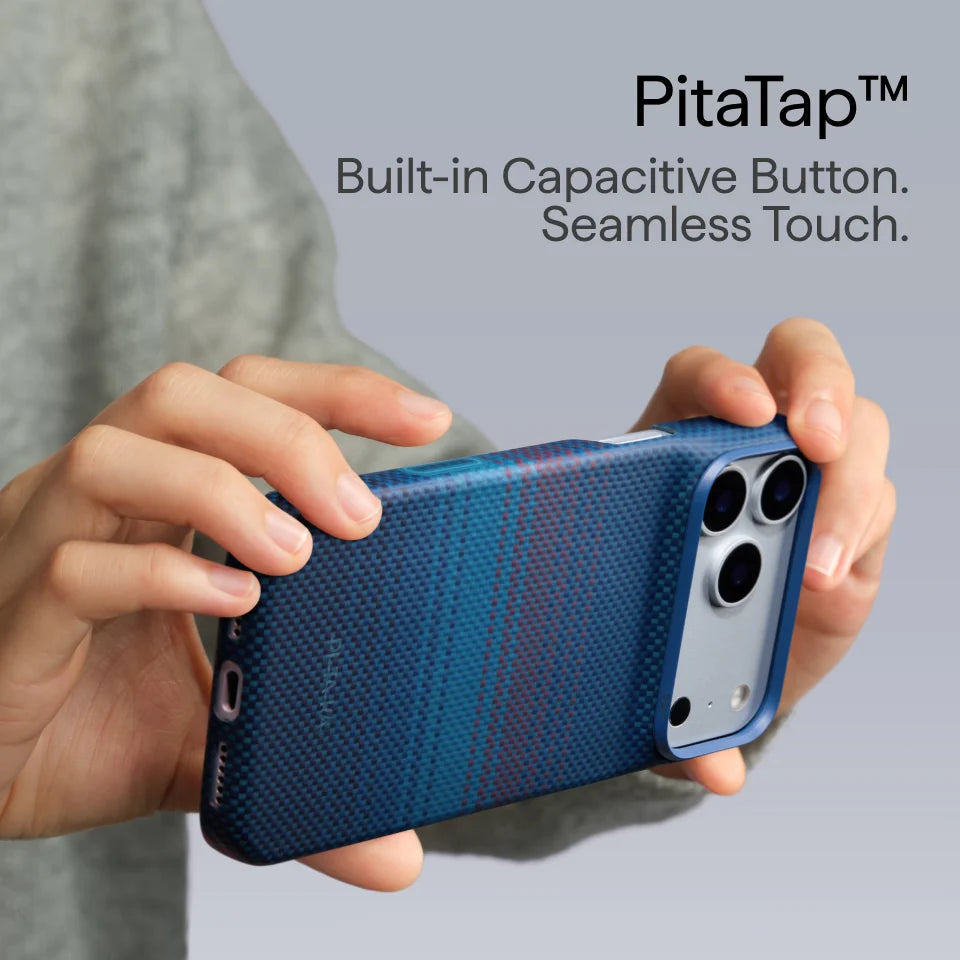 pitaka for iPhone 18 Pro Case 6.3" with Caseless Feeling, Nearfield Blue