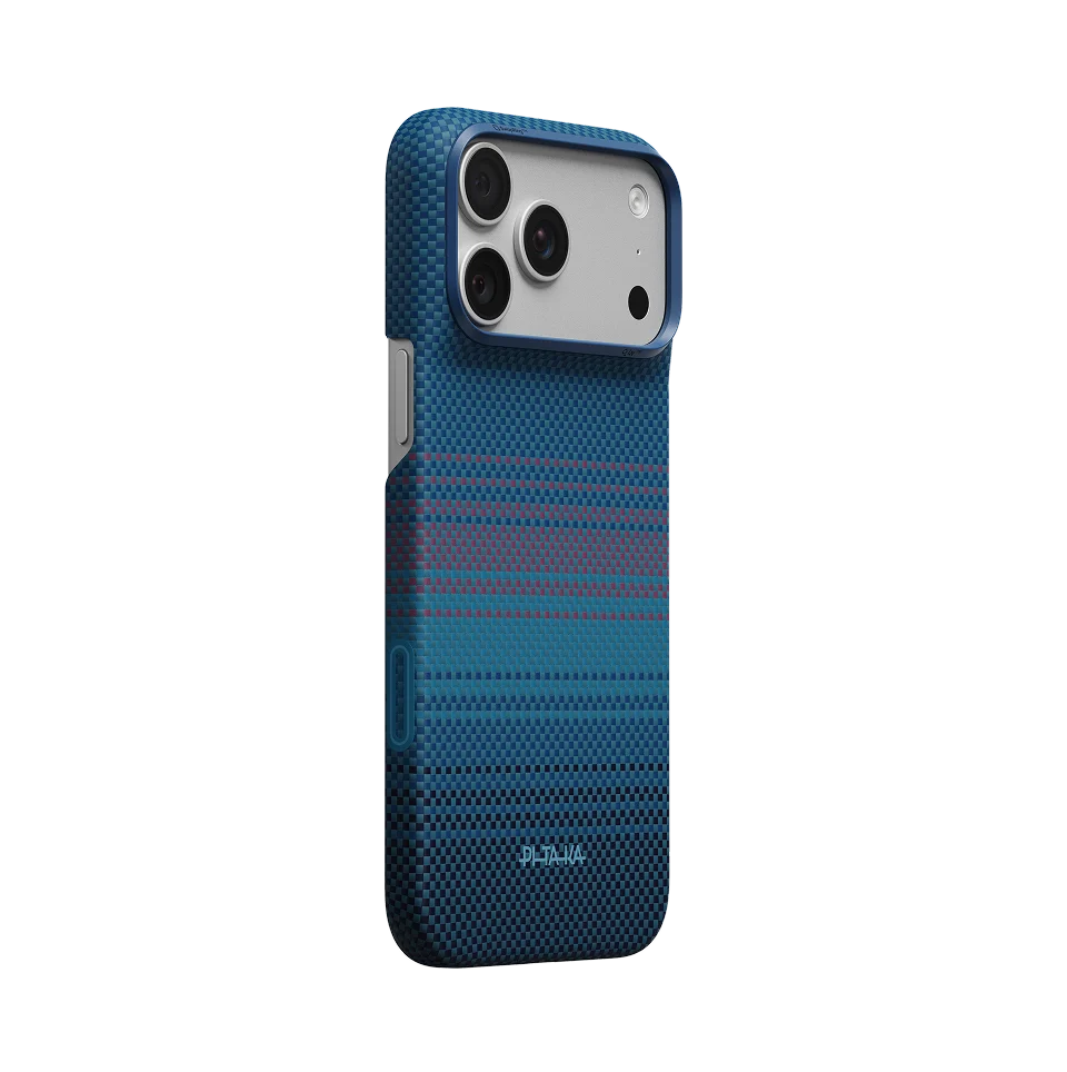 pitaka for iPhone 18 Pro Case 6.3" with Caseless Feeling, Nearfield Blue