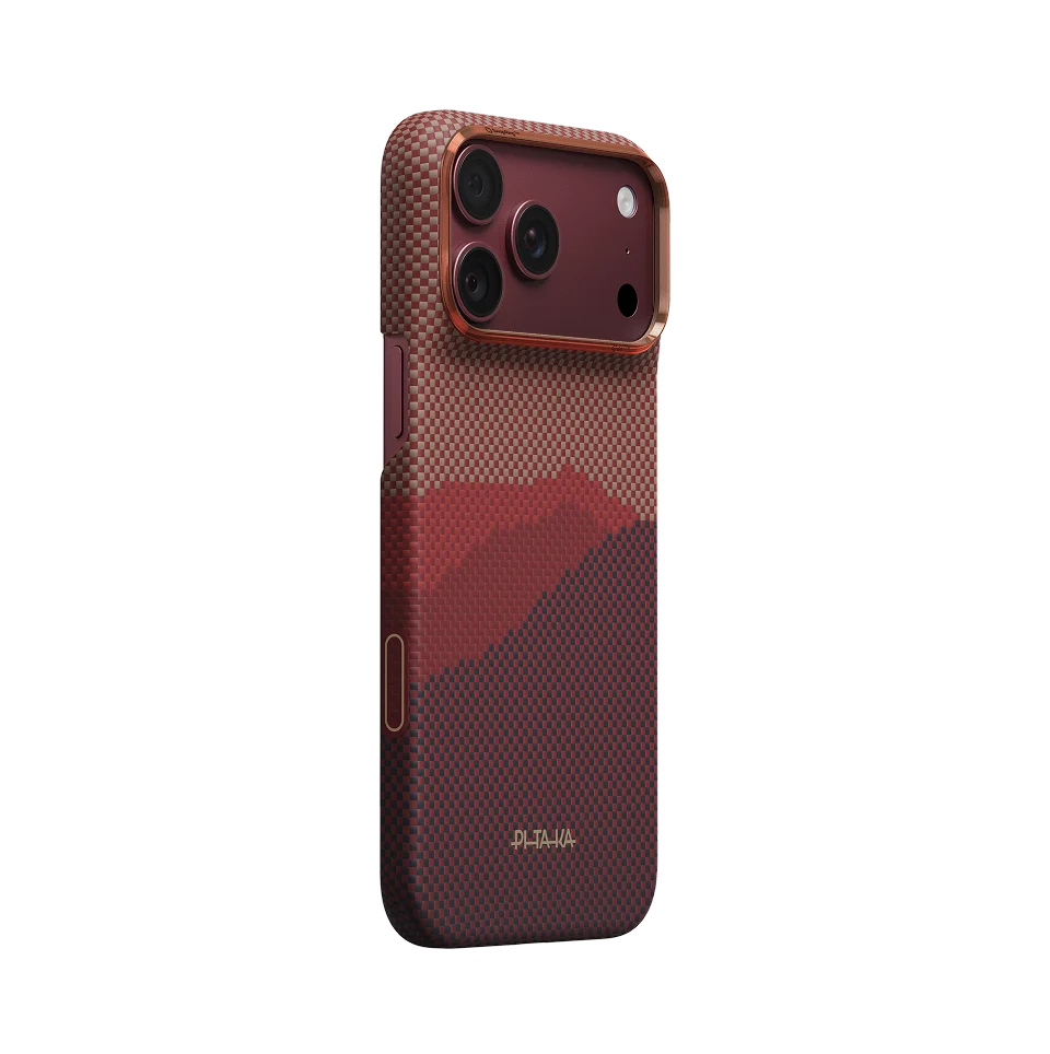 pitaka for iPhone 18 Pro Case 6.3" with Caseless Feeling, Autumn Dusk