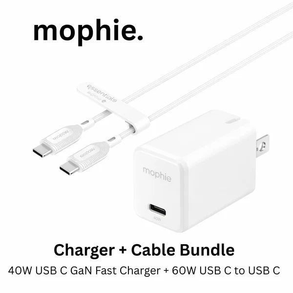 Mophie 40W GaN Charger + USB-C 60W Cable