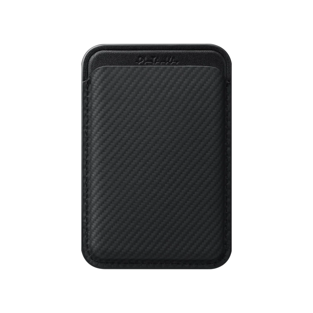 pitaka Slim MagSafe Wallet, Compatible with MagSafe, Aramid, Black/Grey