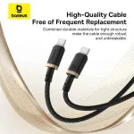 Baseus Dura Series Fast Charging Cable Type-C to Type-C 100W Gold+Black