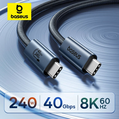 Baseus Flash Series 2 USB4 Full Featured Data Cable Type-C to Type-C 240W