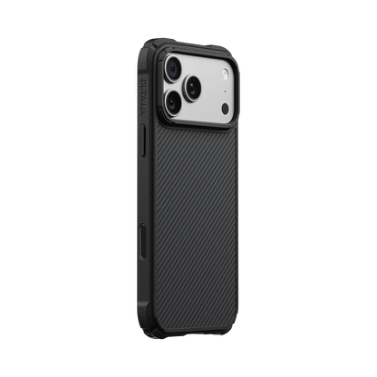 pitaka for iPhone 18 Pro Max Case, Military-Grade Aramid Fiber, Black/Grey