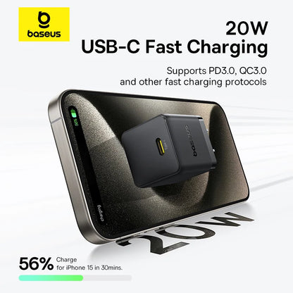 Baseus Palm Series Fast Charger 1C & U+C 20W US