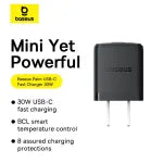 Baseus Palm Series Fast Charger 1C & U+C 30W US