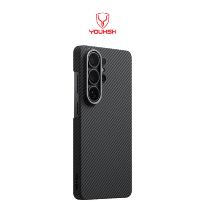 YOUKSH Samsung S26 Ultra Tactile Woven Case, Carbon Thin Case S26 Ultra.