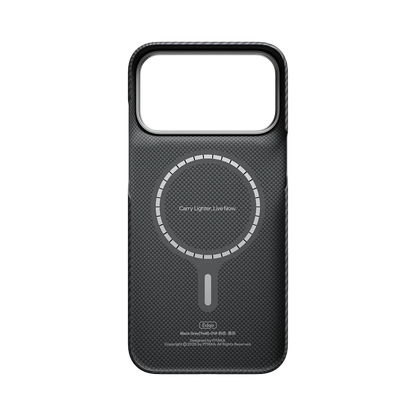 Pitaka for iPhone 18 Pro Max Case 6.9", Caseless Feeling, Black Grey(Twill)