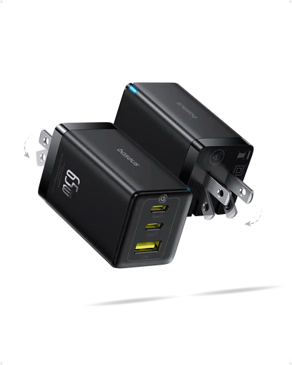 Baseus GaN5 Pro Fast Charger 2C+U 65W US Pack of 2