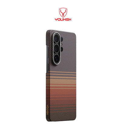 YOUKSH Samsung S26 Ultra Tactile Woven Case, Carbon Thin Case S26 Ultra.