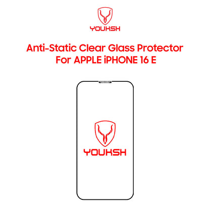 Apple iPhone 16e Anti-Static Clear Glass Protector