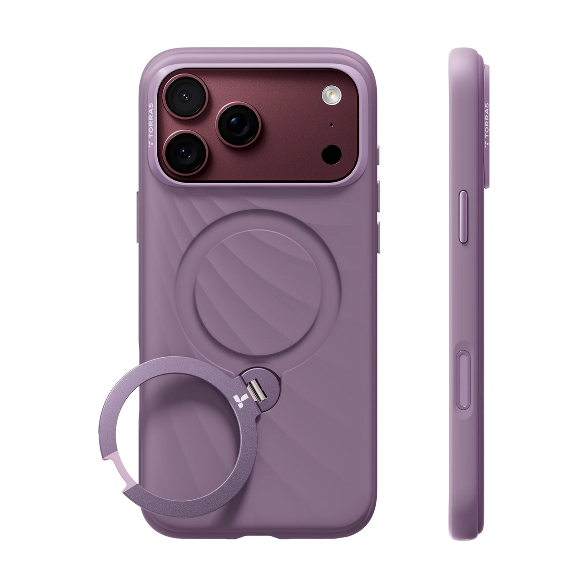 Torras Ostand Q3 Silicone Wind Burgundy Shade Limited for iPhone 18 Pro Max