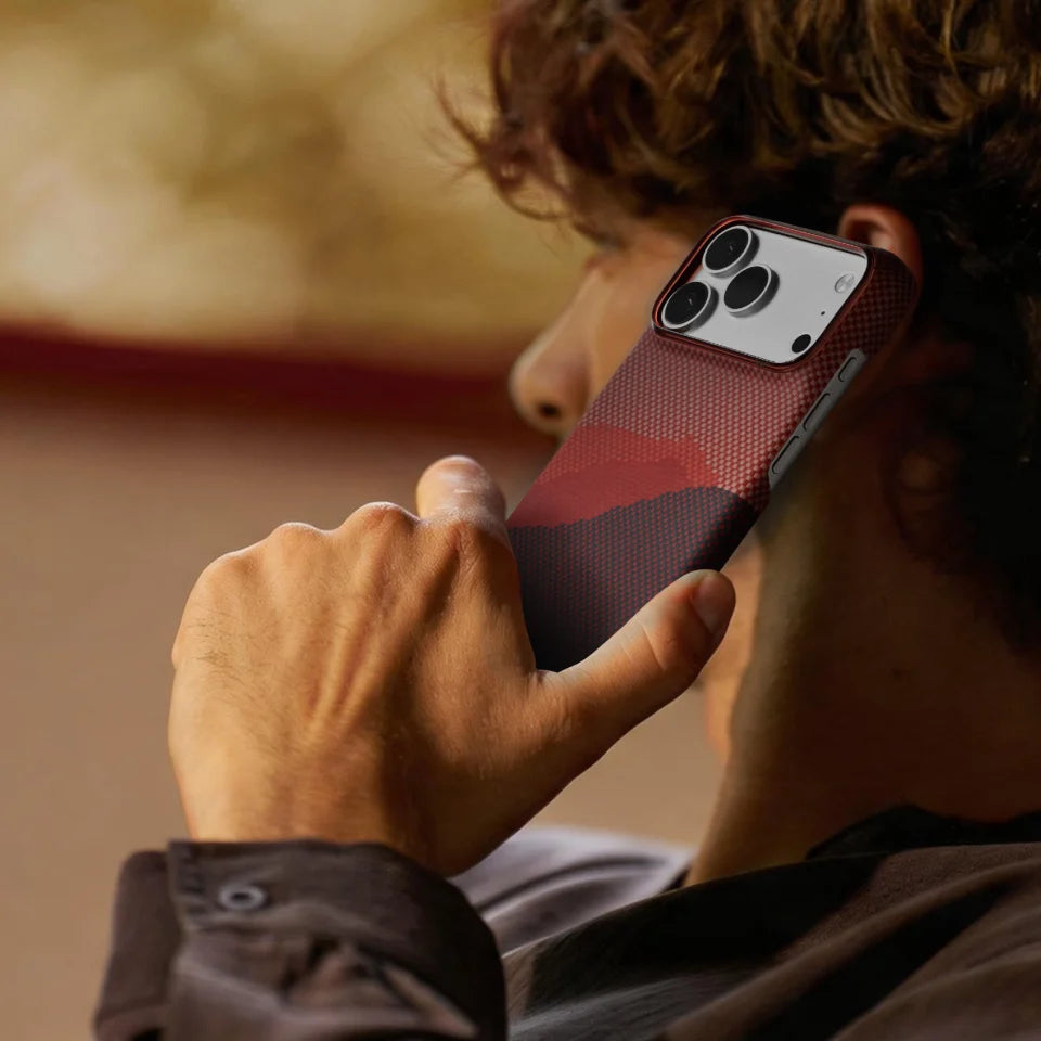 pitaka for iPhone 18 Pro Case 6.3" with Caseless Feeling, Autumn Dusk
