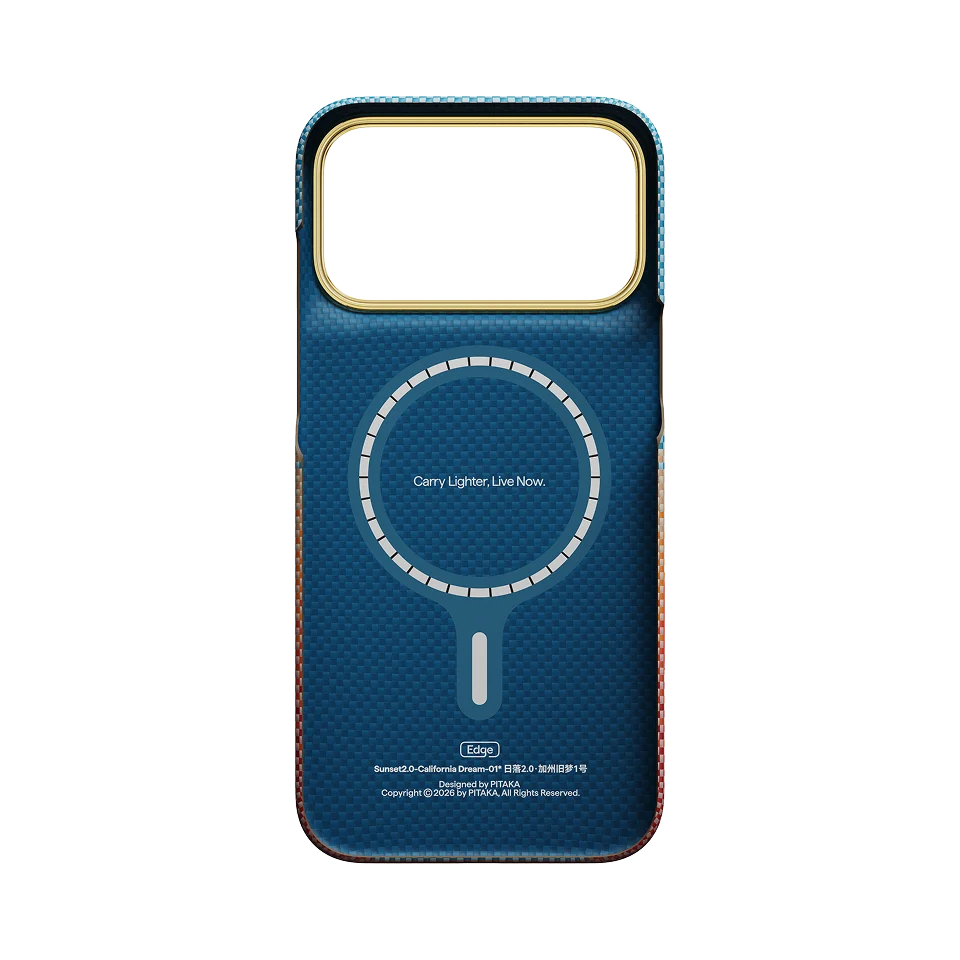 Pitaka for iPhone 18 Pro Case 6.3" with Caseless Feeling, California Dream-01