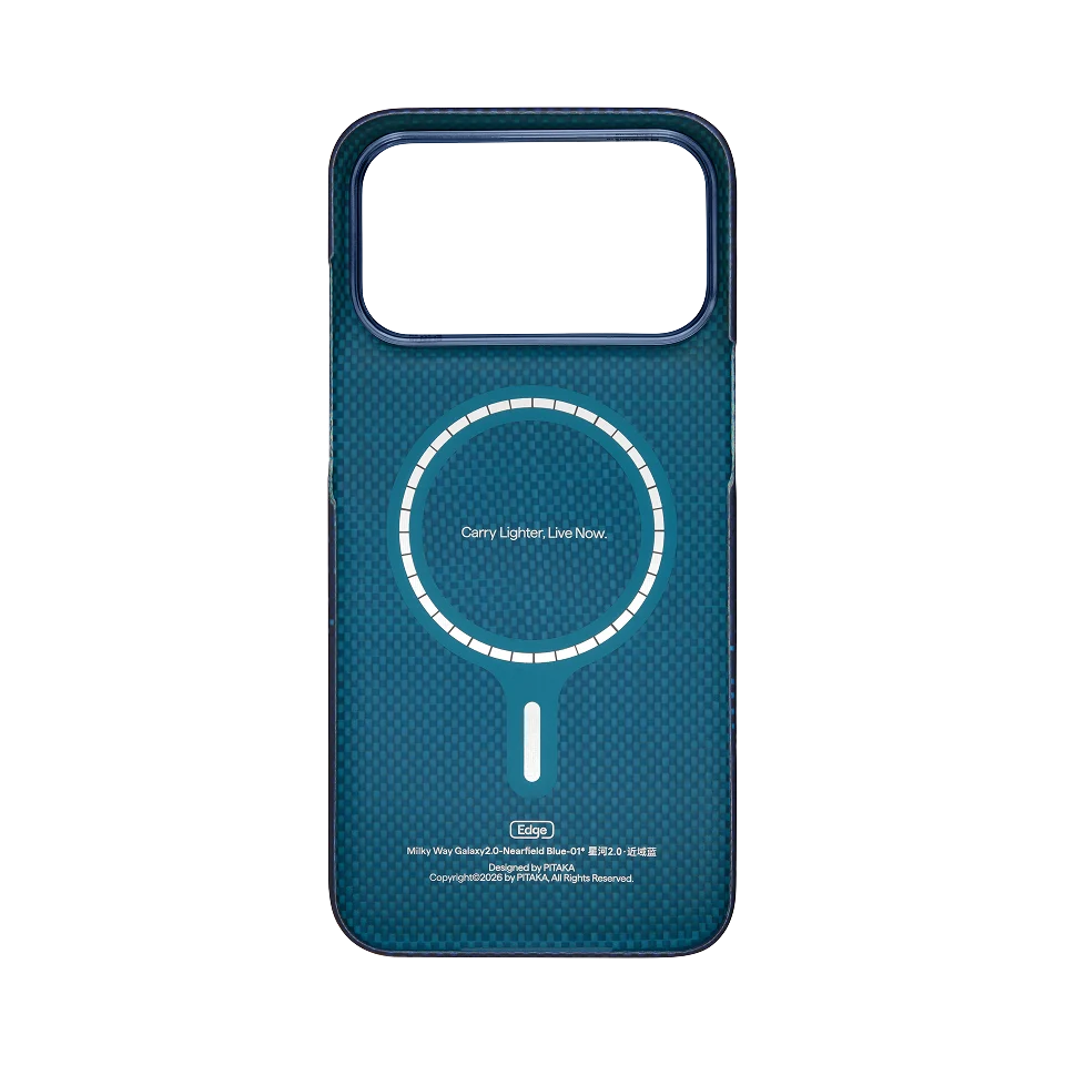 Pitaka for iPhone 18 Pro Case 6.3" with Caseless Feeling, Nearfield Blue