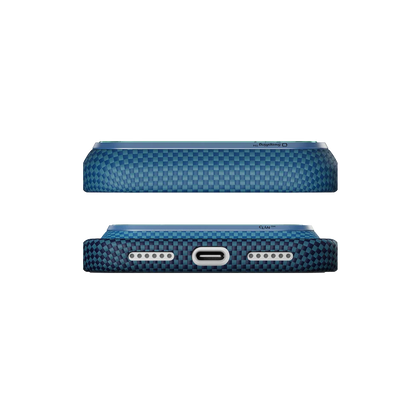 pitaka for iPhone 18 Pro Case 6.3" with Caseless Feeling, Nearfield Blue