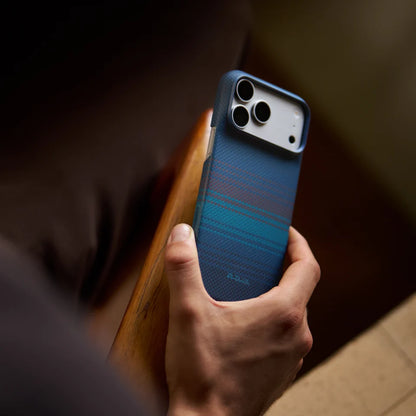 pitaka for iPhone 18 Pro Case 6.3" with Caseless Feeling, Nearfield Blue