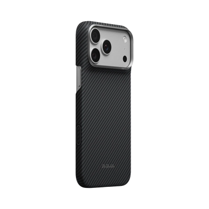 pitaka for iPhone 18 Pro Case 6.3" with Caseless Feeling, Black Grey(Twill)