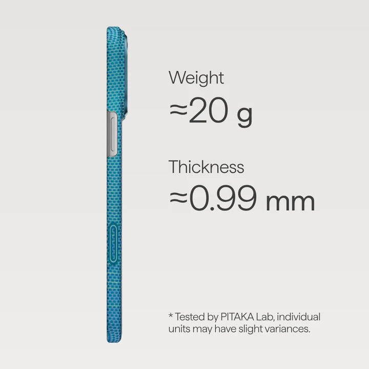 PITAKA Lucid Blue CARBON FIBER CASE FOR IPHONE 17 Pro  Max